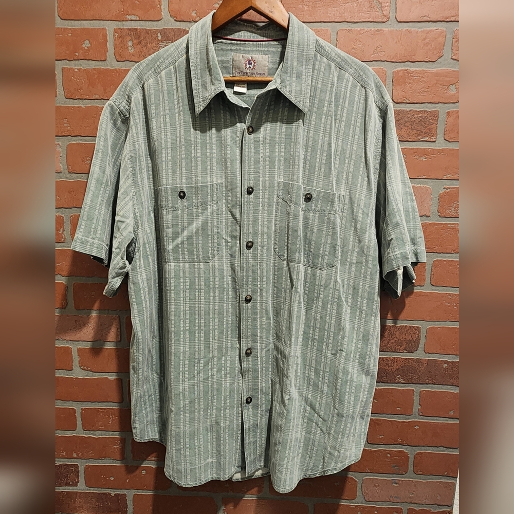 The Territory Ahead Green Striped Shirt Xxl. Bin 12